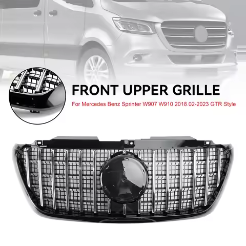 Artudatech Front Bumper Grille Grill fit For Mercedes Sprinter W907 W910 2018-2023 GT Style