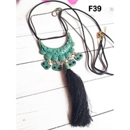 Imported Ethnic Necklace F39 Minang Women's Necklace Accessories Hijab Necklace Long Strap Party Nec