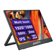 Local delivery Anmite 14 Inch Touch Screen Portable Monitor 16:9 300cd/m2 Gaming Computer Expand Dis