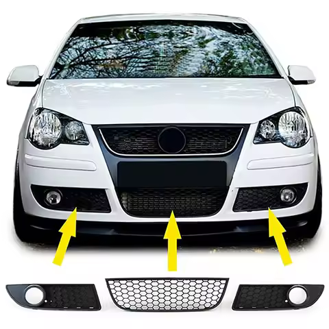 Fit For VW POLO-GTI 2006 2007 2008 2009 MK4 9N3 1 Pair Car Front Bumper Lower Fog Light Vent Grille 