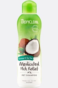 Tropiclean Oatmeal&amp;Tea tree Shampoo แชมพูสูตรสำหรับผิวแห้ง 355 ml