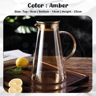 Nijito - Borosilicate Glass Teapot Hot Cold Water Kettle Jug Air Jug Kaca Glass Cup Water Teko Jar A
