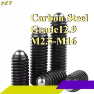 Steel ball screw, positioning screw, wave wave screw 12.9 grade ball head plunger positioning ball M