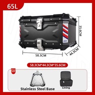 BONINGYU | Large Capacity Aluminum Motorcycle Top Box 65L