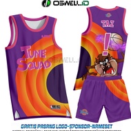 CODE R7L TUNE SQUAD TAZMANIA BASKETBALL JERSEY FREE CUSTOM FULL PRINTING PREMIUM