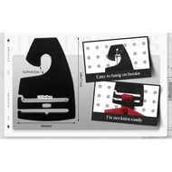 100 Pieces Tie Hooks, Plastic Neck Ties for Display, Black Tie Hooks Men's Wardrobe, 2.8 X 2 Inches 