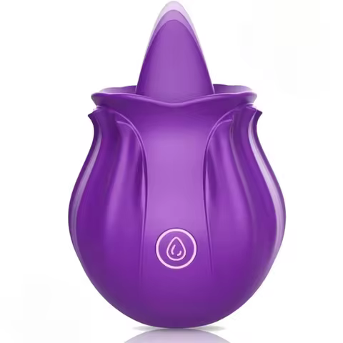 Rose Tongue Licking Vibrator Powerful Strong Shock G Spot Clitoris Nipple Vagina Stimulator Massager