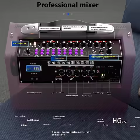 8 Inch Professional PA Speaker System 8000mAh Battery 3 Way Soundbar Bluetooth Speakers For Performa