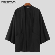 Medussa INCERUNบุรุษสตรีชุดกิโมโนสไตล์ญี่ปุ่นแขนยาวOuterwear Coatแจ็คเก็ตเสื้อ