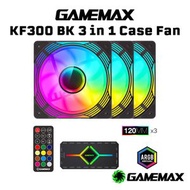 GAMEMAX - GAMEMAX KF300 BK/WH ARGB 3 in 1 Case Fan With Hub