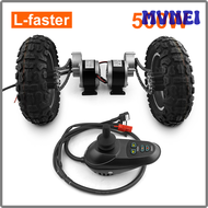 MVNEI L-faster 500W 10" Dual Drive Inflated Wheel Electric Conversion Kit Joystick For E-bike Barrow Trolley Flatbed Cart Wheelchair BVIEV