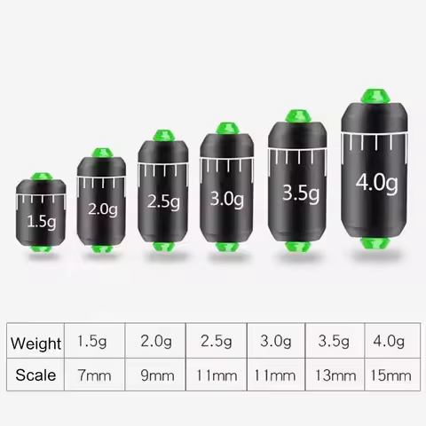 10pcs Random Color Fishing Drop Shot Scale 2.5g/3.0g/3.5g/4.0g Fishing Casting Sinker Dual-core Quic