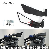 สำหรับ YAMAHA NMAX 155 160 2015-2025ดัดแปลงกระจกปีกมองหลังแบบคงที่ NMAX V2 NMAX V3เทอร์โบอะลูมิเนียม