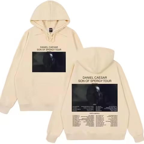 Daniel Caesar Son of Spergy Tour 2026 Print Hoodie Men Women Vintage Sweatshirt Long Sleeves Casual 