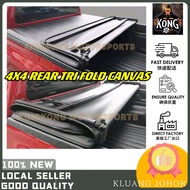 4X4 REAR TRI FOLD COVER CANVAS PENUTUP PETAK BELAKANG HILUX VIGO REVO DMAX TRITON RANGER T6 T7 T8 NAVARA ROLLER 3 LAYER