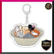 Shinada Global White Bear Oden 6x0.3x6cm Acrylic Keychain Picture Book Delicious White Bear SKAK-006