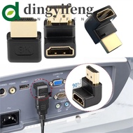 DINGYIFENG HDMI Extension Adapter 8K HDTV Straight-Through Male To Female HDMI2.1 Projector Converter Right-angle Elbow Connector