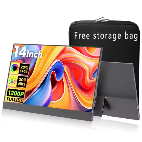 14 Inch Portable Monitor 1920*1200P FHD 72%sRGB 1000:1 16:9 With Type-C Mini HDMI For Laptop Phone P