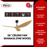 FIERO BRAMA56 / DEKA+ (NEW 2024) MONZIO 56 3 BLADE WITH DC MOTOR CEILING FAN - DEKA WARRANTY MALAYSI