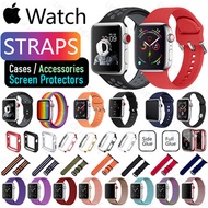 Apple watch Series 5 4 3 2 1 strap case tempered glass screen protector charger cable accessories