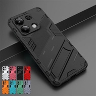 For Xiaomi Redmi Note 13 4G Case Armor PC Stand Holder Shockproof TPU Protective Phone Cover Xiaomi Redmi Note 13 Pro Plus 5G