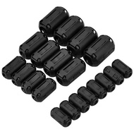 20 Pieces Clip-on Ferrite Ring Core Rfi Emi Noise Suppressor Cable Clip For 3mm/ 5mm/ 9mm/ 13mm Diameter Cable  Black