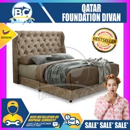 Qatar Foundation Divan / Solid Divan Bed / Bedframe / Katil Hotel / 5 Star Hotel Bed - Single / Super Single / Queen / King Size