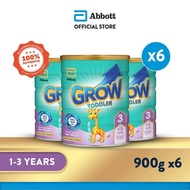 [Bundle of 6] GROW Growing Up Milk for Toddlers - Stage 3 (1 - 3 years) - 900g