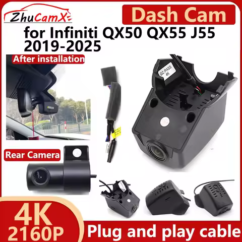 ZhuCamX for Infiniti QX50 QX55 J55 2019-2025 4K UHD 2160P Car DVR Dash Cam Camera Night Vision Recor