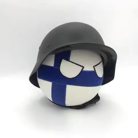 20cm Polandball finnish ball and M35 helmet Cosplay props handmade Good quality gifts game props