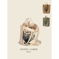 Rito HYSTERIC GLAMOUR Street Wear Simple Large Capacity Thick Canvas Literary Casual Portable Shoppi