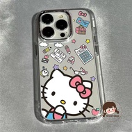 Cute HelloKitty Computer Plating Phone Case For Samsung Galaxy S26 S25 Edge S24 S23 S22 S21 S10 Plus