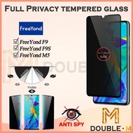 FreeYond M5A/ F9/ F9S/ M5 Anti Spy Privacy Full Tempered Glass