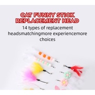 Cat Toy Teaser Wand Feather Replacement Head DIY Optional Cat Self-Entertainment Toy
