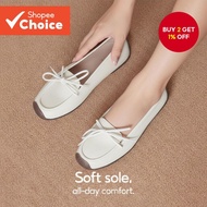 Women Casual Boat Shoes Retro Soft Sole Shoes Spring/summer Black Boat Shoes LFA83010