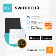 BARDI Smart Wall Switch EU 3 Gang White Smart Switch Wifi Smart Home