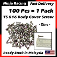 TS 516 Body Cover Set Screw - 1 Pack = 100 Pcs - Skru Skrew TS516 EX5 Dream GBO Wave Kriss Y15 LC135