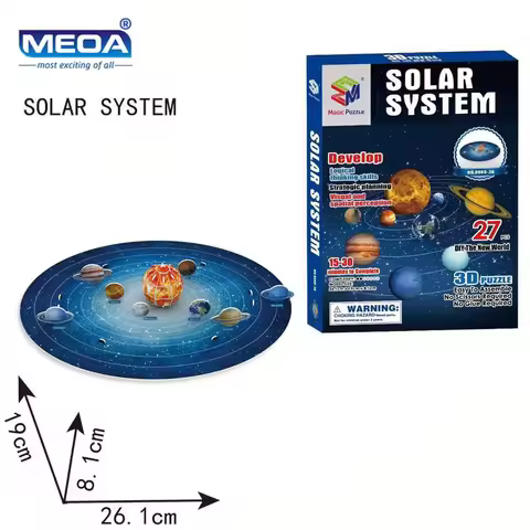 Solar System Eight Planets Science Education Model Building 3D Puzzle Model 3D Jigsaw Puzzle Toys Fo