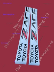 Bộ tem chữ zace toyota dán cho xe ô tô toyota zace decal teem xe