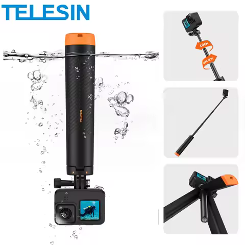 TELESIN Buoyancy bar Diving Extendable Underwater Selfie Stick Tripod For Gopro Insta360 DJI OSMO Ac