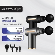 MILESTONE Massage Gun Relaxation 4 Massage Head 6 Speeds