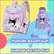 Kuromi School Set: School Bag + Cute Water Bottle, Stainless Steel Water Bottle, Lightweight Cute Pr