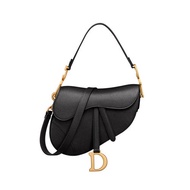 23 New Style Female Black Grain Surface Calfskin Saddle Shape Flap Magnetic D-Ring Buckle Opening an