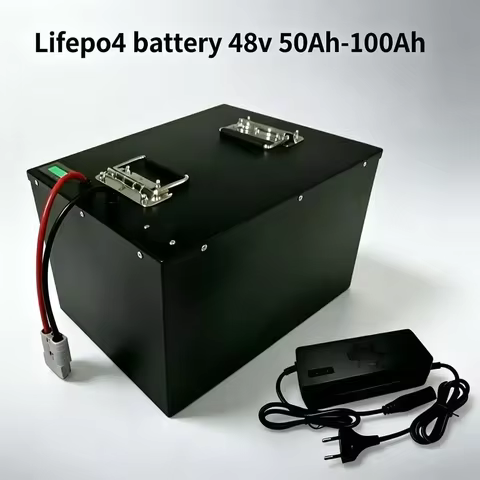 48V LiFePO4 Lithium Battery Pack 50Ah/80Ah/100Ah, Built-in Smart BMS, 6000+ Cycles. Direct Replaceme