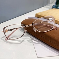 8334 1pc Metal Squared Full-Rim Frame Good Quality Presbyopia Fashion Unisex Men Women Corrective Ey