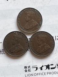 香港硬幣 一仙 1931、1933、1934（三個一套$50）