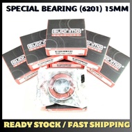 SUPRIMO BEARING 6201 (15MM) SPECIAL SIZE BALL BEARING 6201-202-2RS