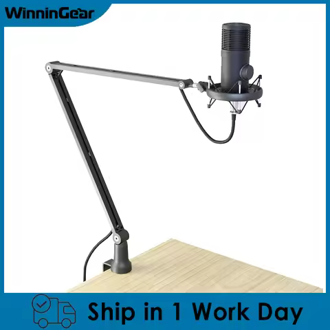 Metal Suspension Scissor Microphone Stand Adjustable Boom Arm Stands Pedestal Pop Filter for Blue Ye