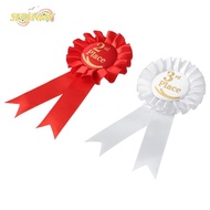 SERENMY Rosette Ribbon, Recognition Ribbons Blue,Red,White Ribbon Award Set, Award Ribbons Honorable