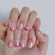 Sweet Gradient Wearable Nails Colorful Manicure Nails 7